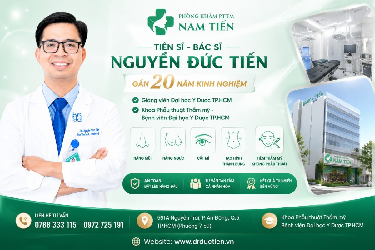 Thẩm mỹ viện uy tín TPHCM 1 LÀM ĐẸP AN TOÀN CÙNG TS.BS NGUYỄN ĐỨC TIẾN