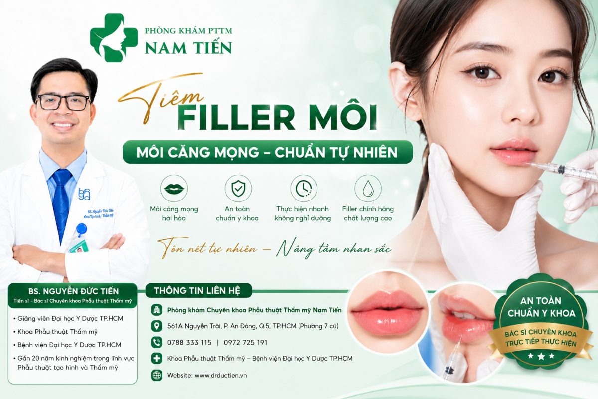Tiêm filler môi cùng Tiến sĩ-Bác sĩ Nguyễn Tiến Đức