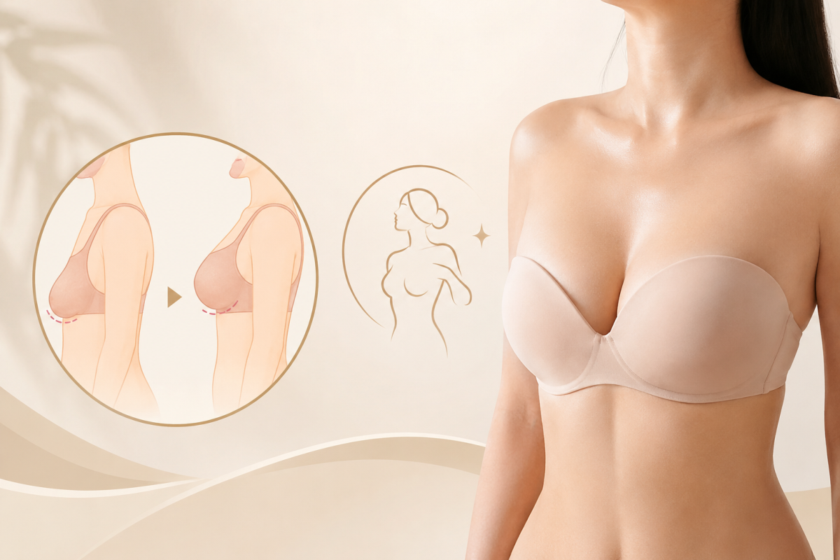 Treo sa trễ ngực sau giảm cân TPHCM