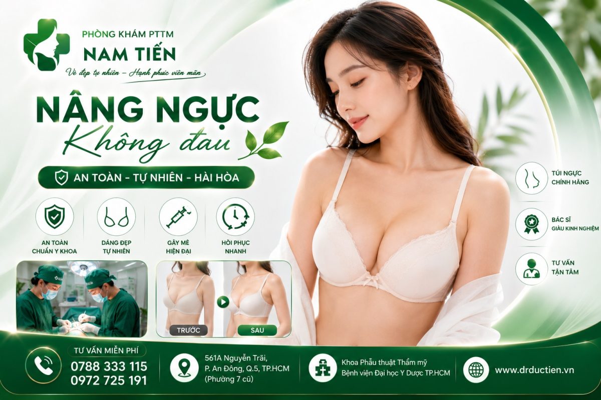 nâng ngực không đau tphcm