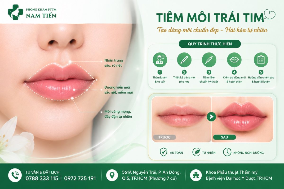tiêm môi hình trái tim tphcm