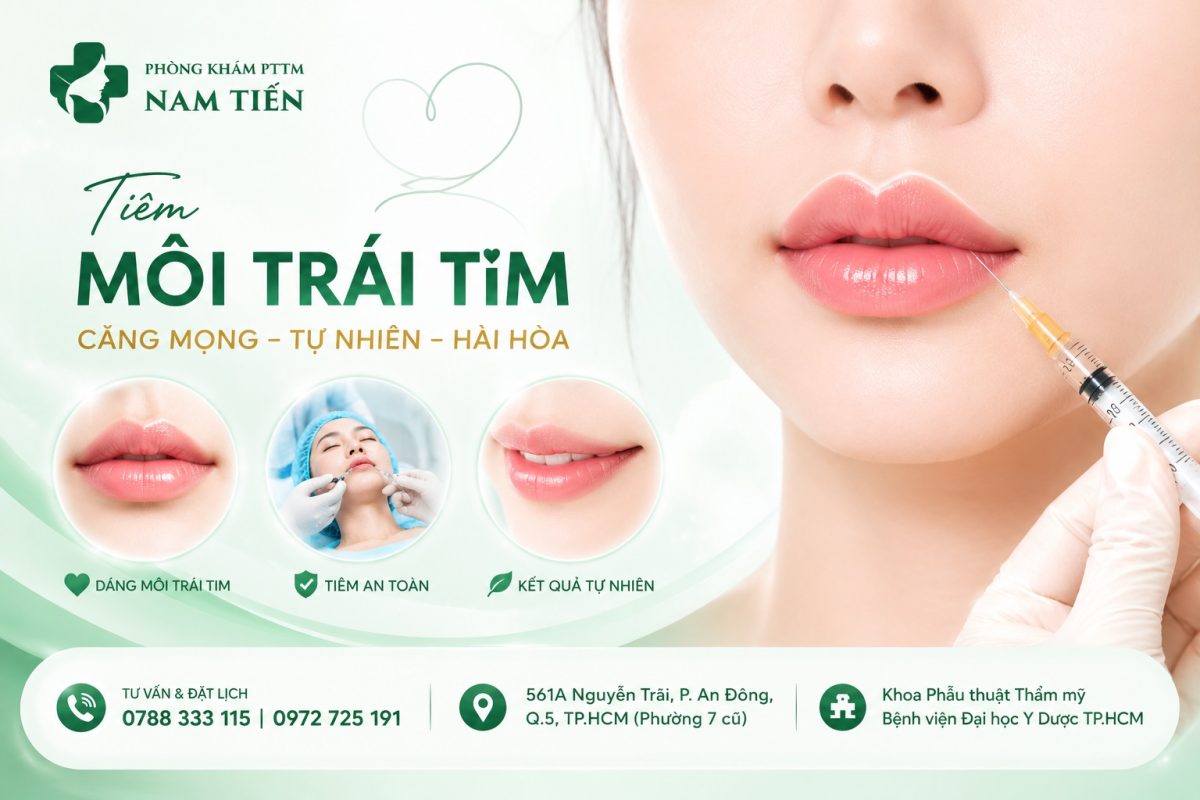 tiêm môi trái tim