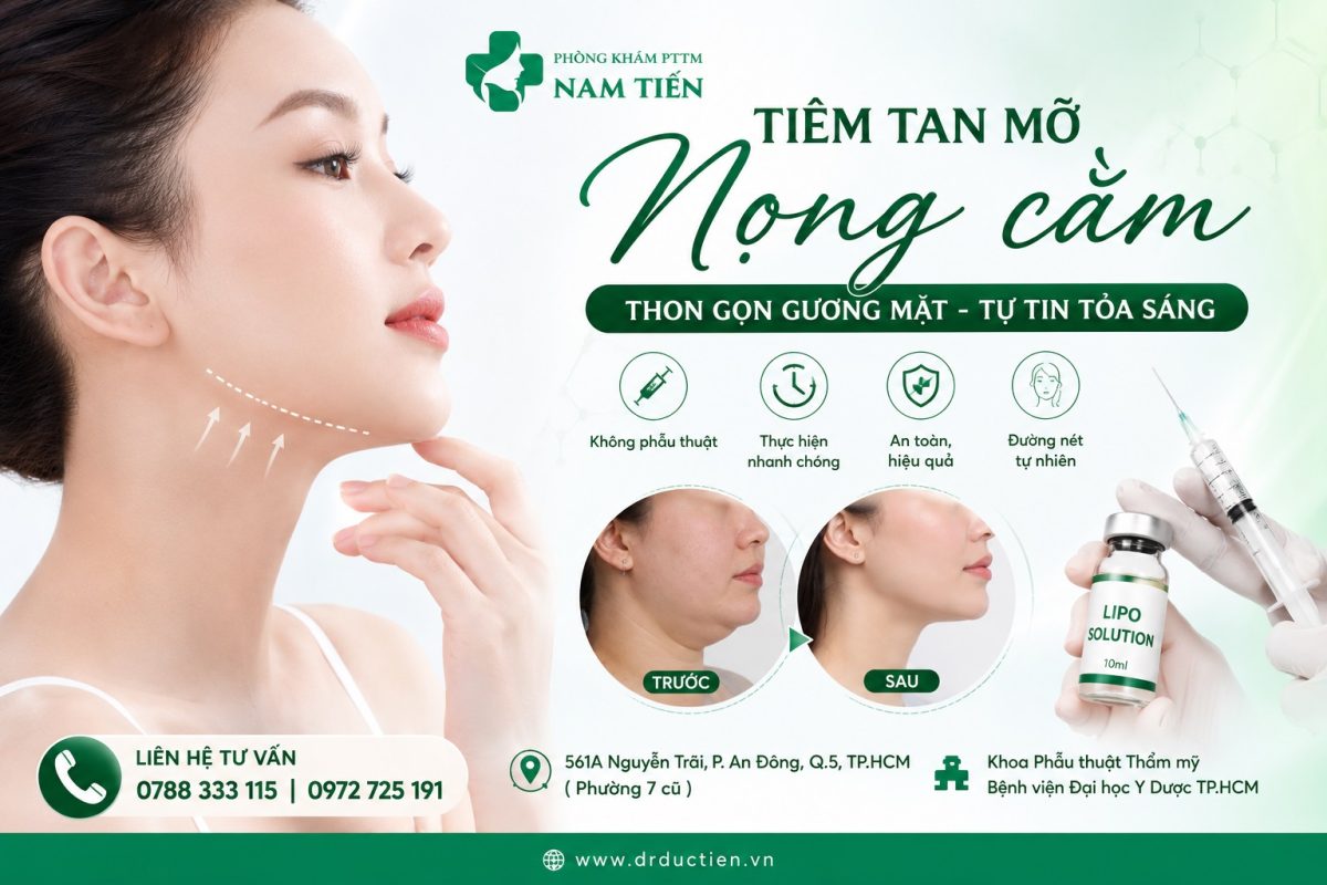 iêm tan mỡ nọng cằm phòng khám nam tiến