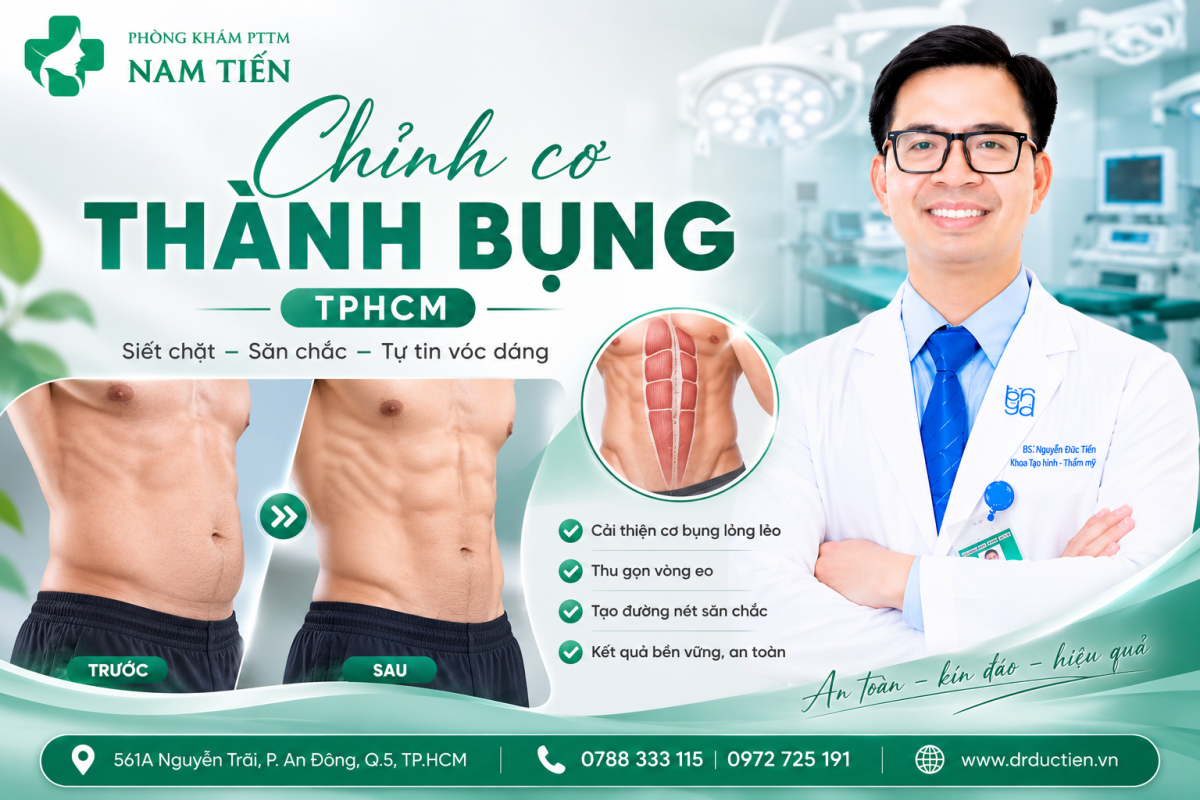 Chỉnh cơ thành bụng TPHCM cùng BS Nguyễn Đức Tiến