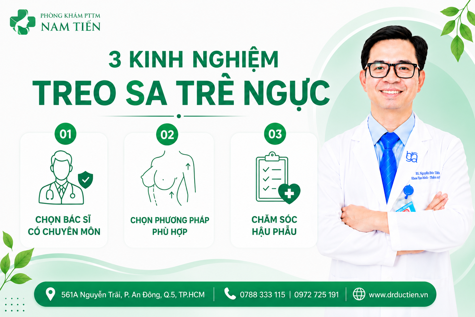 Kinh nghiem treo sa tre nguc tai phong kham PTTM Nam Tien cung BS Nguyen Duc Tien