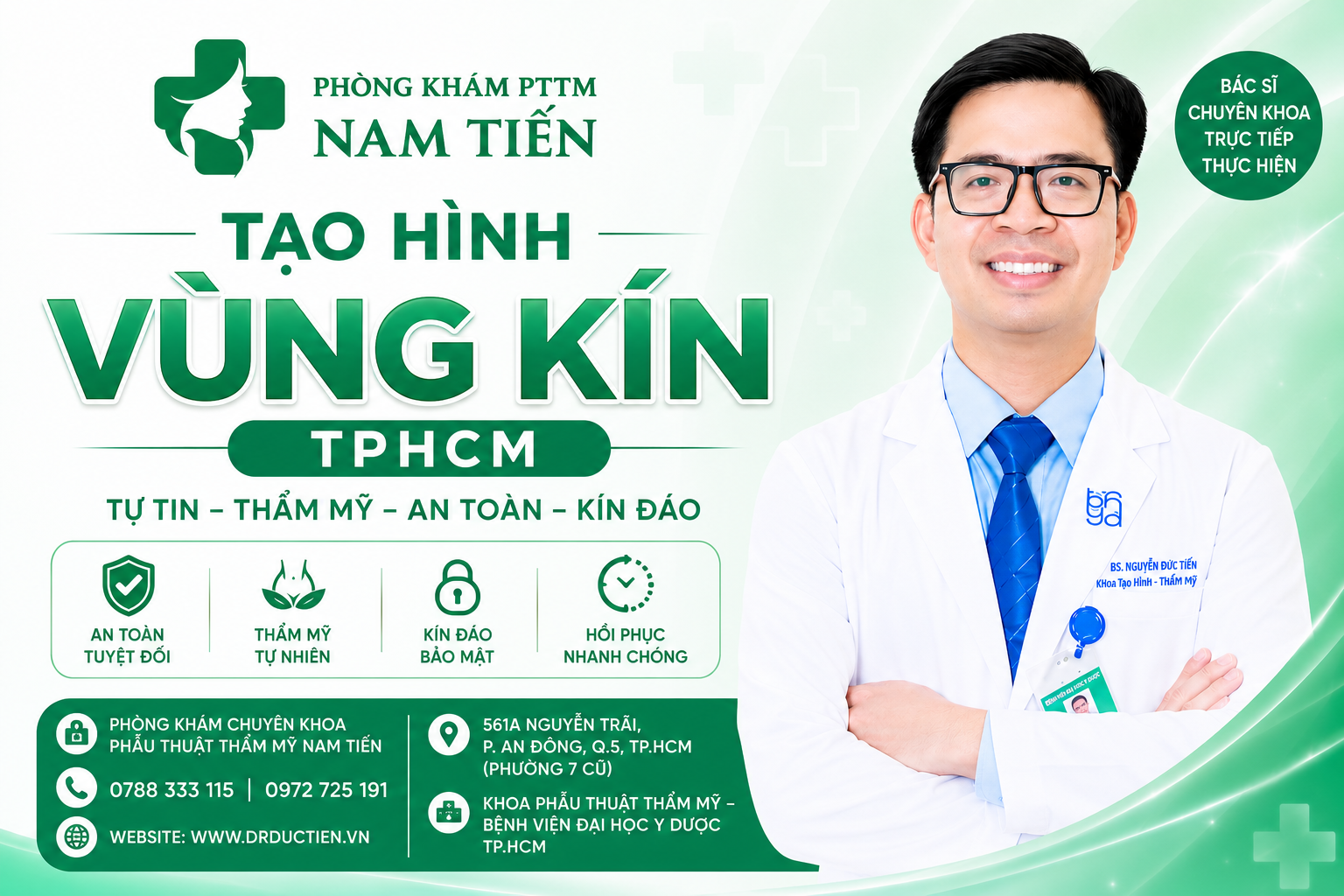 Tạo hình vùng kín TPHCM tại phòng khám Nam Tiến
