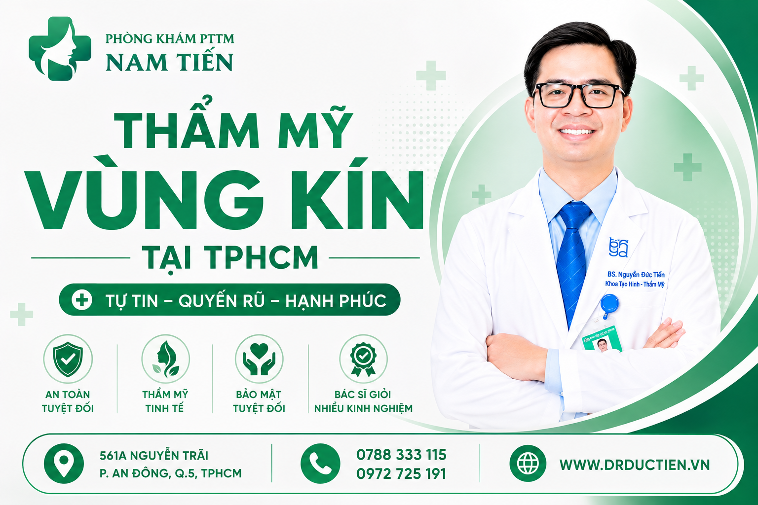 Thẩm mỹ vùng kín tại TPHCM cùng TS.BS Nguyễn Đức Tiến
