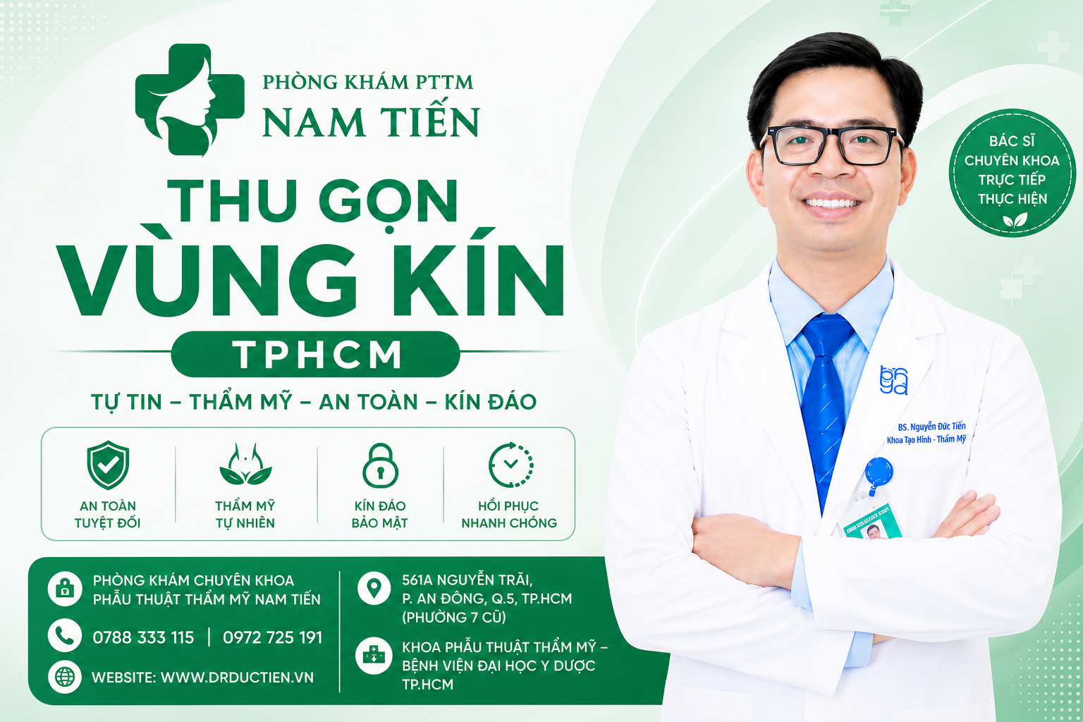 Thu gọn vùng kín TPHCM tại phòng khám Nam Tiến